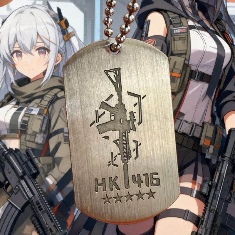 二次元身份牌定制动漫少女游戏前线UMP45项链挂件HK416格里芬周边