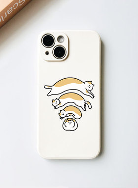 原创wf猫猫苹果15pro手机壳华为nova12/Pura70荣耀200可爱vivox90/s18全包iqoo11适用neo9小米14/note13硅胶