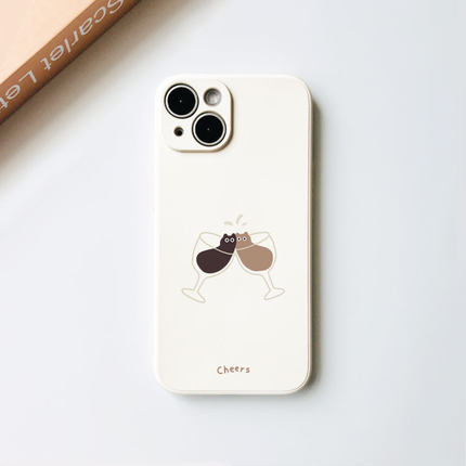 原创干杯猫咪苹果16pro手机壳7华为nova14/Pura80荣耀400GT适用vivox200/iqoo9/s30小米15reno13一加ace5硅胶