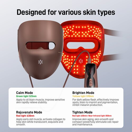 Red Light Therapy Mask for FaceLEDFace Mask光子嫩肤美容面罩