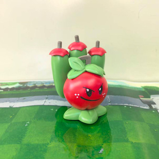 苹果追击炮正版植物大战僵尸硬胶玩具儿童软胶发射全套套装礼物