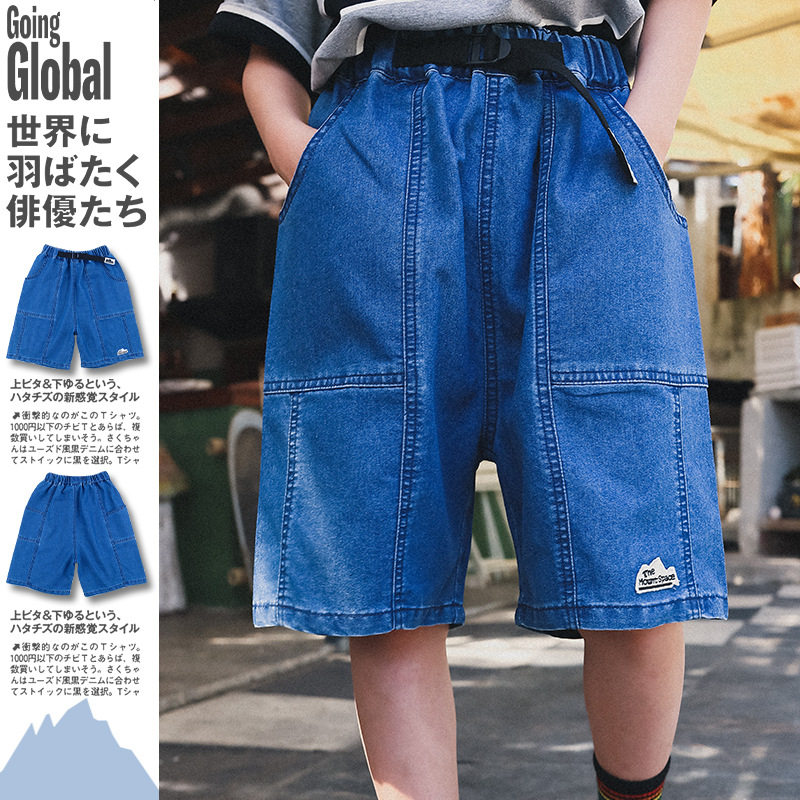 薄款儿童牛仔短裤休闲百搭男童夏款五分裤洗水棉复古中裤亲肤舒适