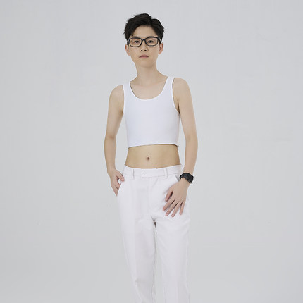 JSBOY紧身束胸竹炭侧拉链内衣加强超平透气舒适短款很紧正码正拍