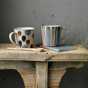 Hand decorated手绘炻器马克杯400ml水杯茶杯英国进口Denby现货