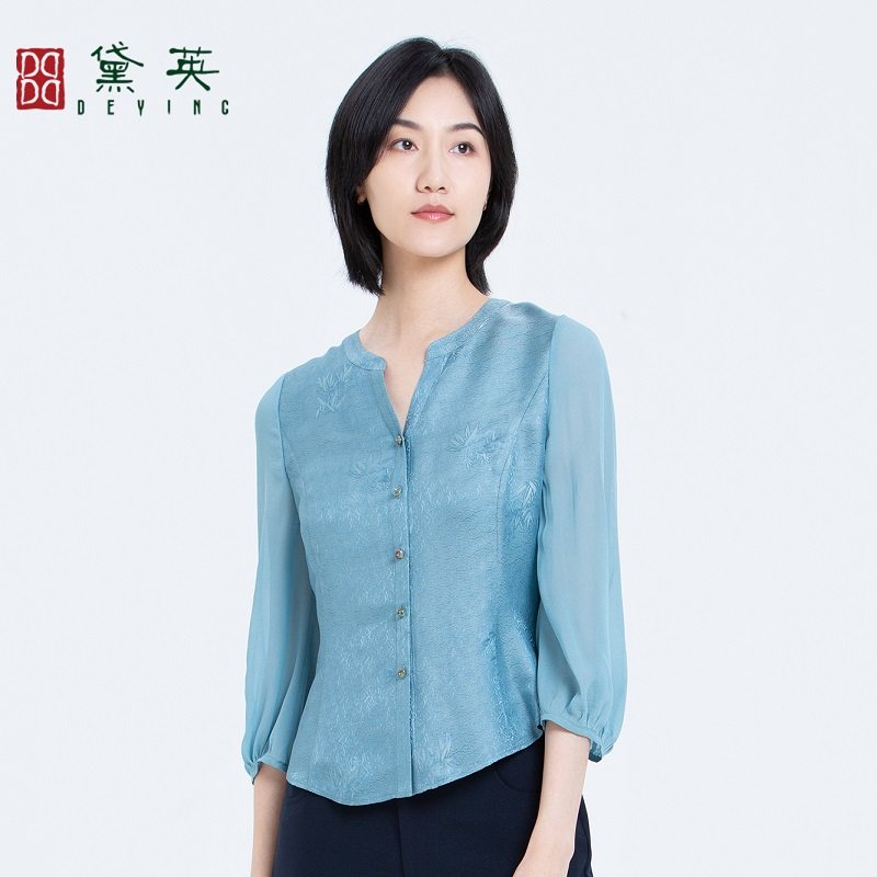 黛英夏季新款简约百搭时尚款衬衫 CAO2143