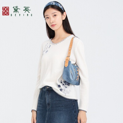 黛英冬季新品简约百搭针织毛衫