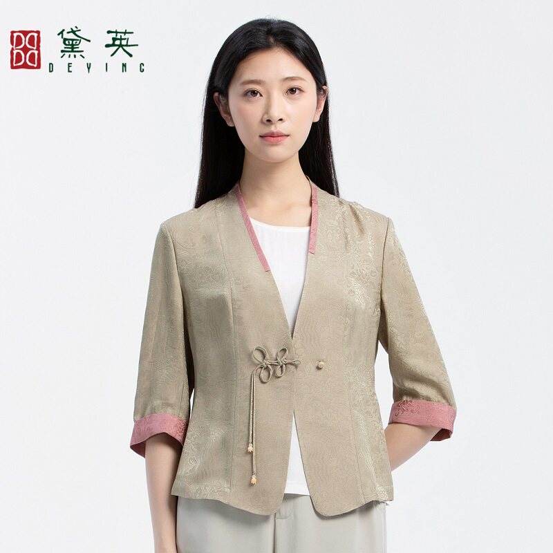 黛英夏季新品简约百搭民族风款外套 WAP2200
