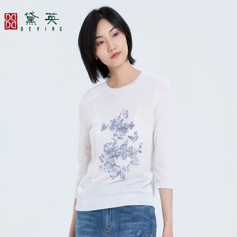 黛英秋季新品简约百搭时尚休闲款针织毛衫 SMAO3183