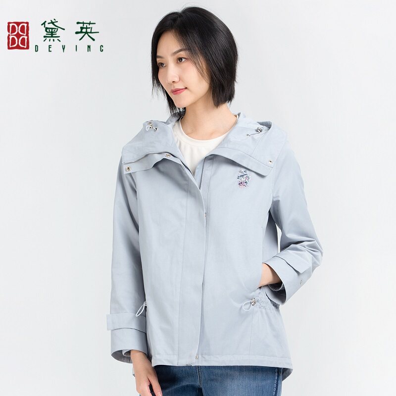 黛英春季新品简约百搭民族风款风衣 FAP1119