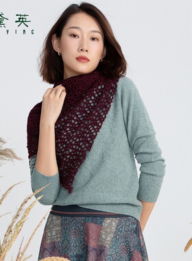 黛英冬季新品简约百搭时尚休闲款针织衫 SMAM4396