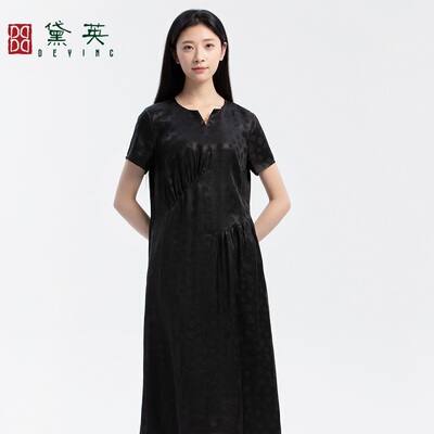 黛英夏季新品简约百搭民族风款连衣裙 LAP2163