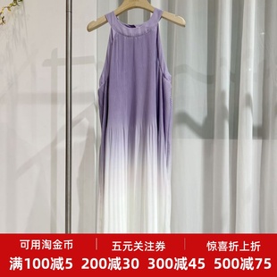 紫色漸變連衣裙女夏季 海邊度假仙女裙大擺裙子1243 2025夏季 A系列