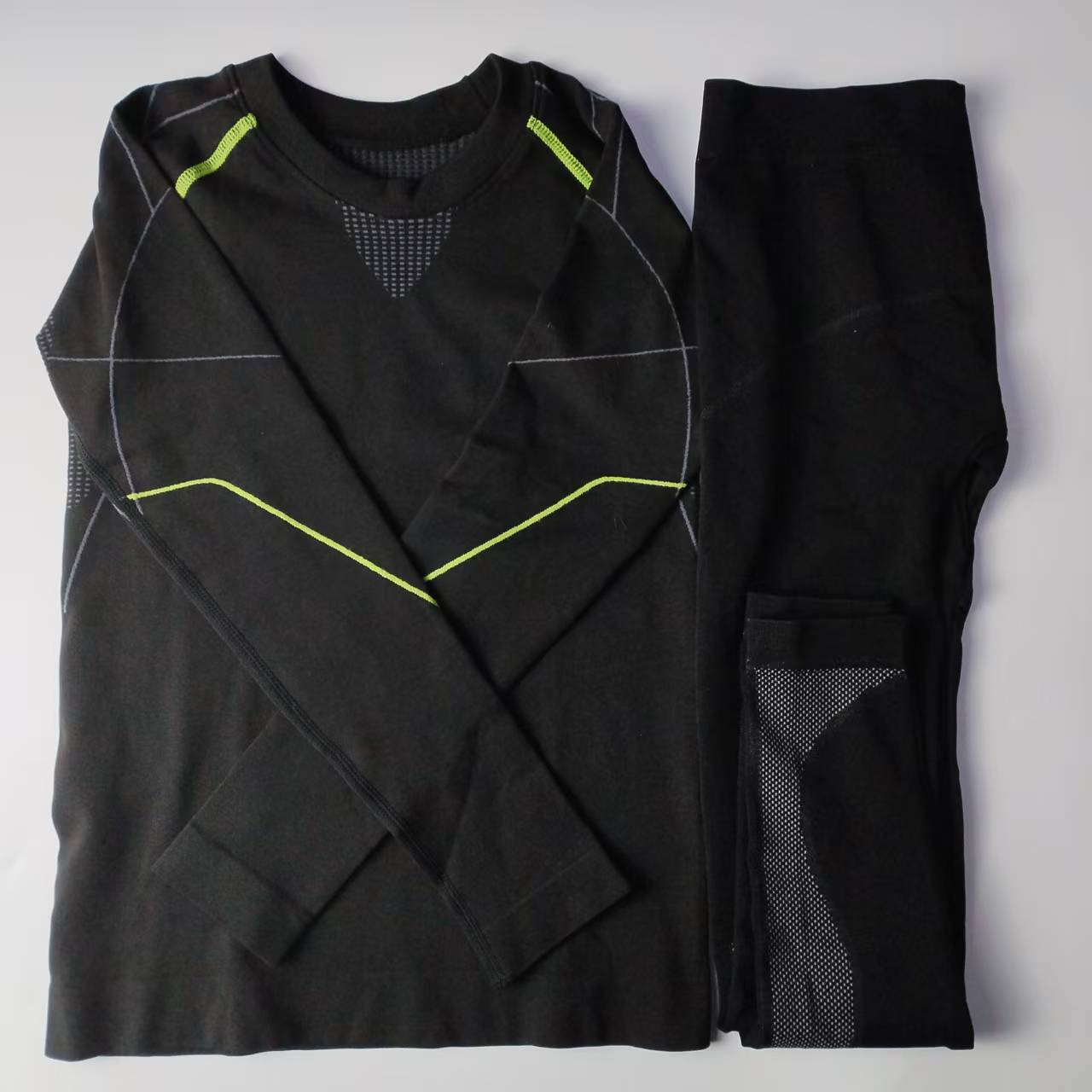 外贸出口儿童速干内衣裤运动训练服紧身衣冬滑雪套装压缩保暖男女