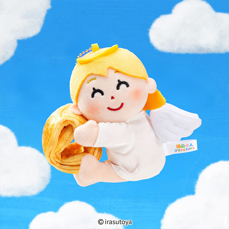 正版irasutoya插画小人钱辈请和我交往系列毛绒挂件盲盒公仔玩偶