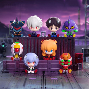 正版EVA新世纪福音战士MINI坐坐系列手办盲盒潮玩公仔周边摆件