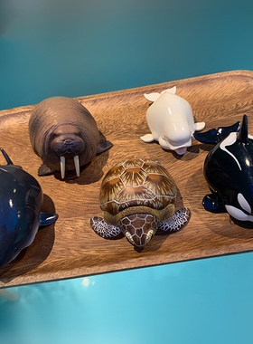 正版动物星球心宽体胖系列第四弹海洋篇盲盒乌龟鱼手办模型摆件