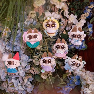 正版暹罗猫小豆泥神奇花花世界系列毛绒发夹盲盒公仔周边装饰礼物