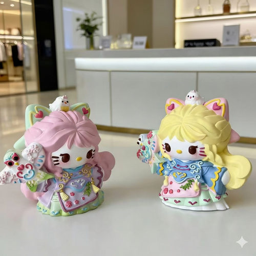 hello kitty国风公仔香薰石膏娃娃白胚手工diy工艺品kt猫手办