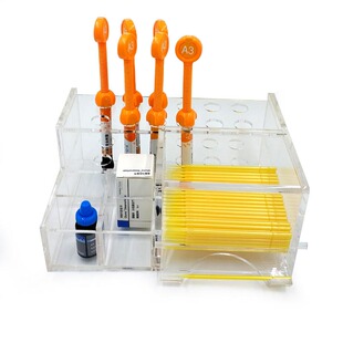 牙科 组合套装 3m树脂放置架粘结剂收纳整理盒架透明亚克力材质