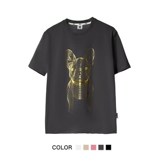 LIFEWORK狗家短袖前后烫金大狗宽松男女同款25111