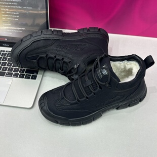 冬季男士户外登山鞋加绒保暖防滑底休闲耐磨男款2025新款百搭棉鞋