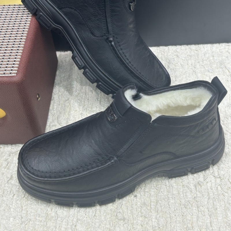 冬季男士皮毛一体保暖棉鞋男鞋子