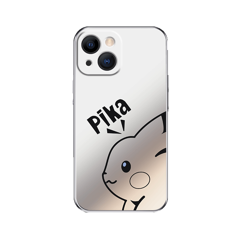 适用苹果13手机壳iPhone11新款12Promax可爱皮卡丘13PRO电镀银mini套十一全包防摔十三男女12高级软
