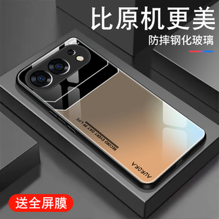 全包创意高级感女硅胶边保护套彩银LENS 防摔外壳por钢化玻璃新品 适用华为荣耀500手机壳Honor500Pro男款 个性