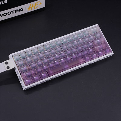 WOOTING 60HEV2满改-紫&白镂空-葡萄果冻