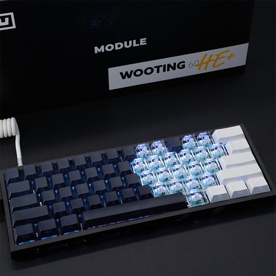 WOOTING 60HEV2满改-黑镂空-黑白爱心三拼