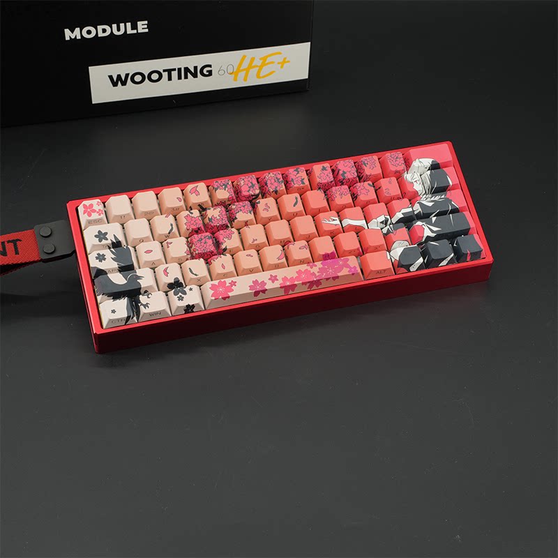 WOOTING 60HEV2满改-红船壳-红Sakura图片