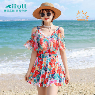 胖mm微胖女孩遮肉连体显瘦女士游泳装 大码 2026新款 宜肤泳衣女款