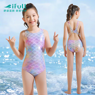 儿童泳衣女孩宝宝可爱中大童学生公主韩国连体三角学专业游泳训练