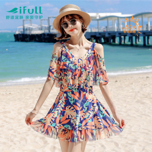 泳装 微胖女孩遮肉显瘦泡温泉连体裙式 女士大码 宜肤泳衣女2026新款