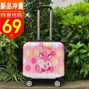 Phiên bản tiếng Hàn của vali nhỏ 18 inch dễ thương nữ 16 xe đẩy mini trường hợp trẻ em nhẹ mật khẩu du lịch lên máy bay nam - Va li