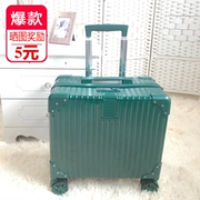 Logo tùy chỉnh vali retro nữ 18 inch nhỏ xe đẩy trường hợp bánh xe phổ thông vali mini 16 inch 17 hộp mật khẩu - Va li