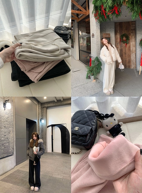 Zzhen珍珍 松弛DNA加绒厚款保暖显瘦休闲裤松紧宽腰头秋冬新款