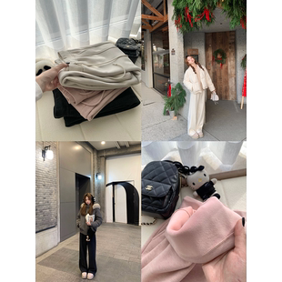 松紧宽腰头秋冬新款 保暖显瘦休闲裤 松弛DNA加绒厚款 Zzhen珍珍