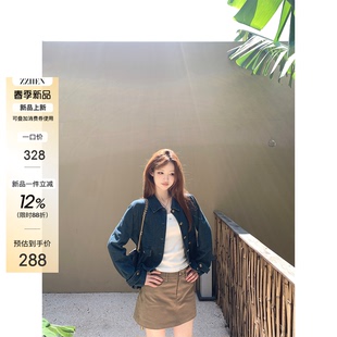 03.23 巴恩丹宁girl 砂洗牛仔外套 复古蓝色工装 Zzhen