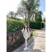 珍珍家显嫩天菜顽皮熊熊百搭减龄圆领卫衣女甜美温柔宽松慵懒上衣