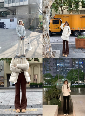 珍珍家 摩登超模裤腿长1米8保暖显瘦百搭喇叭裤2025新款休闲裤女