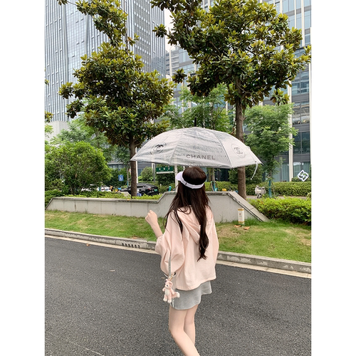 珍珍家慵懒呼吸韩系轻薄凉感连帽防晒搭子开衫吊带两件套防晒套装