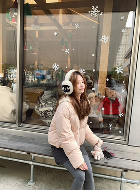 Zzhen珍珍小奶糕轻盈保暖百搭圆领90白鸭绒短款宽松羽绒服外套