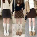 珍珍家 半裙 复古百搭高知温柔感A字三色毛呢半身裙小个子秋冬新款