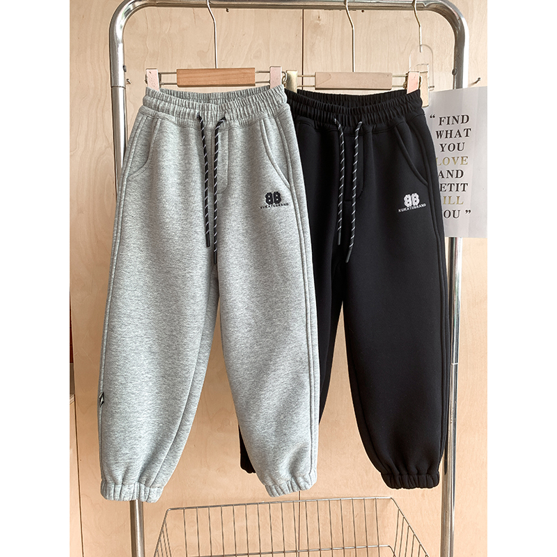 男童加绒裤子冬款2025韩版