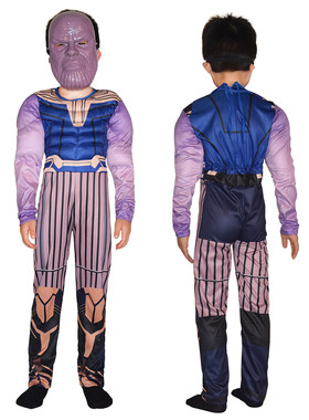 万圣节儿童男灭霸连体肌肉服装cosplay英雄联盟舞台表演扮演套装