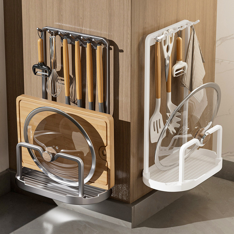 厨房锅盖架台面砧板置物架放锅盖锅铲一体多功能收纳沥水菜板架子,厨房/烹饪用具,厨房置物架/置物柜/角架,淘宝优惠券,粉丝福利购,淘宝优惠卷