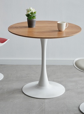 简约实木餐桌酒店展会汽车4s手机店接待洽谈桌奶茶咖啡店餐厅圆桌