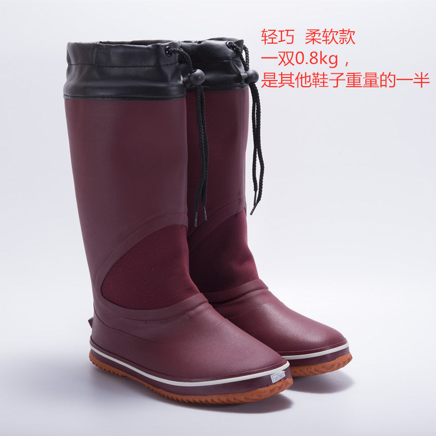 柔软轻巧男士橡胶雨鞋加厚水鞋纯色胶鞋高筒靴套鞋男女四季水桶鞋