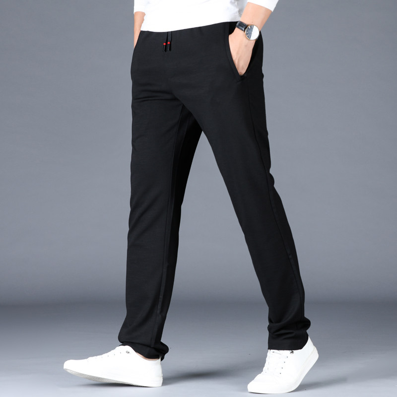 神州 骆驼运动裤 男装夏季薄款户外休闲卫裤冰丝大码弹力宽松长裤